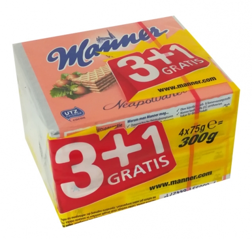 Manner 4x75g mogyorós ostya