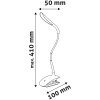 Avide LED Asztali Lámpa Csíptethető Fehér 3W