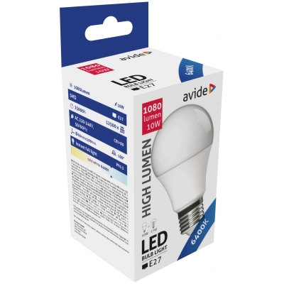 Avide led globe A60 10w E27 6400K