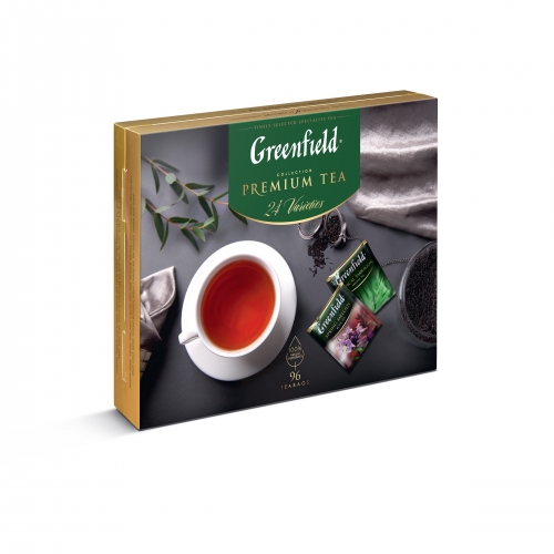 GREENFIELD ajándékcsomag 96db 24féle filteres tea